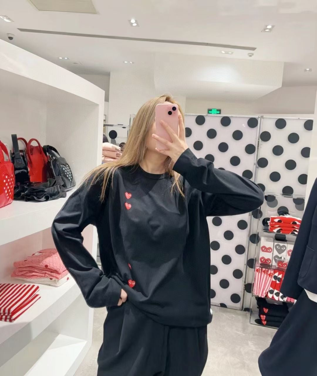 CDG play 印花直logo tee