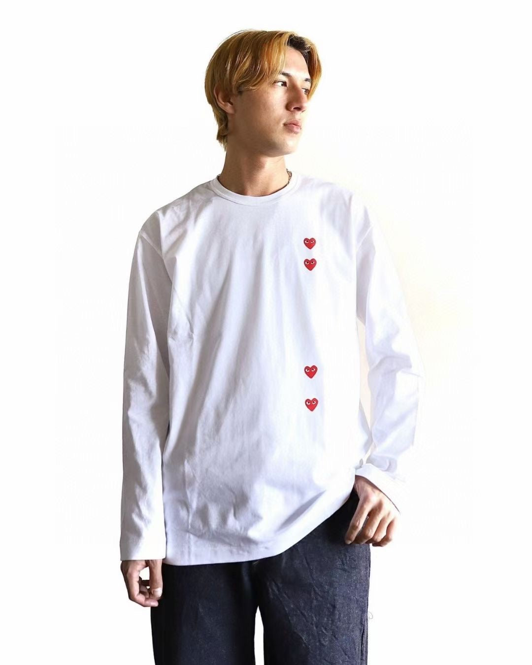 CDG play 印花直logo tee