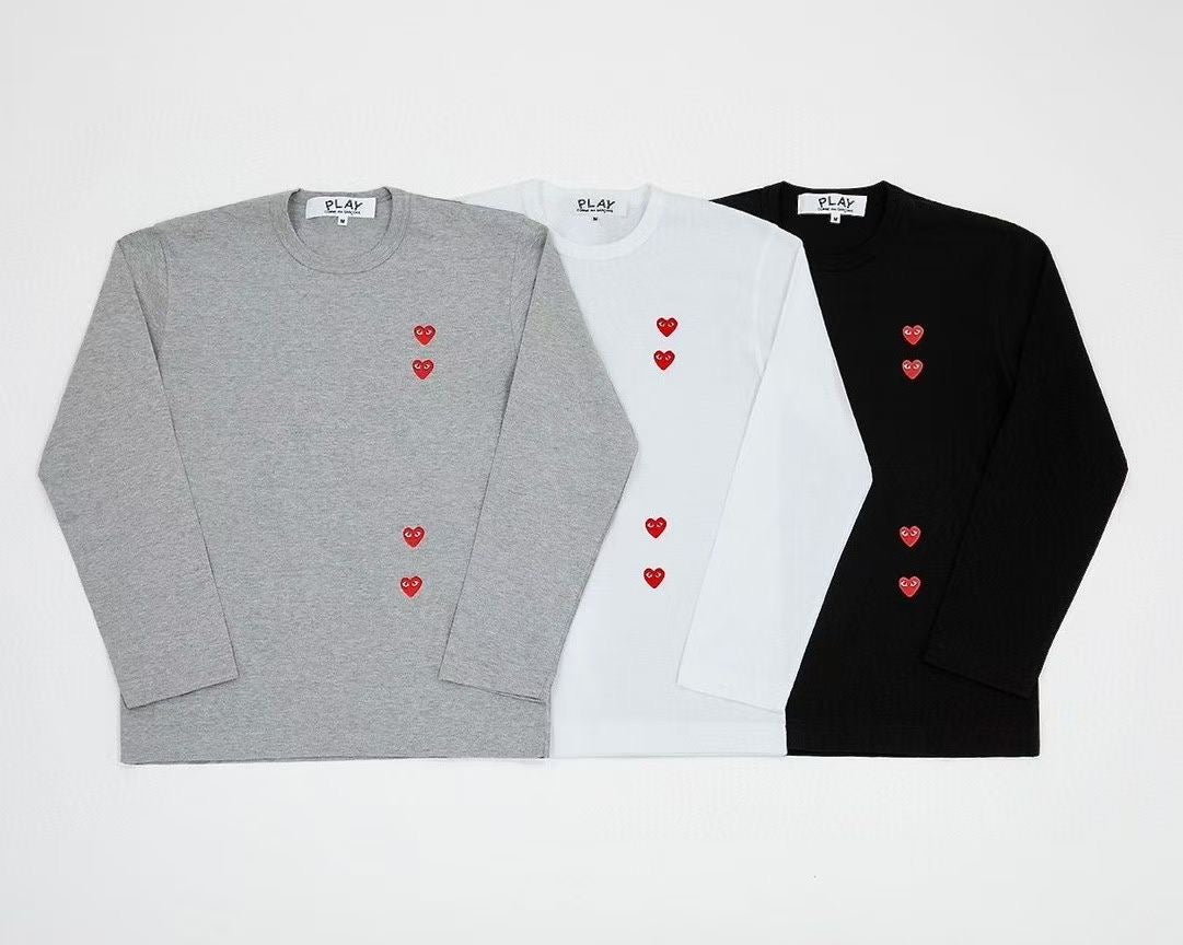 CDG play 印花直logo tee