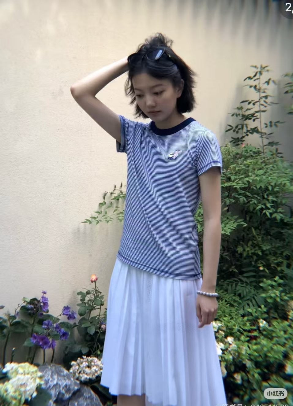 Lacoste間條tee