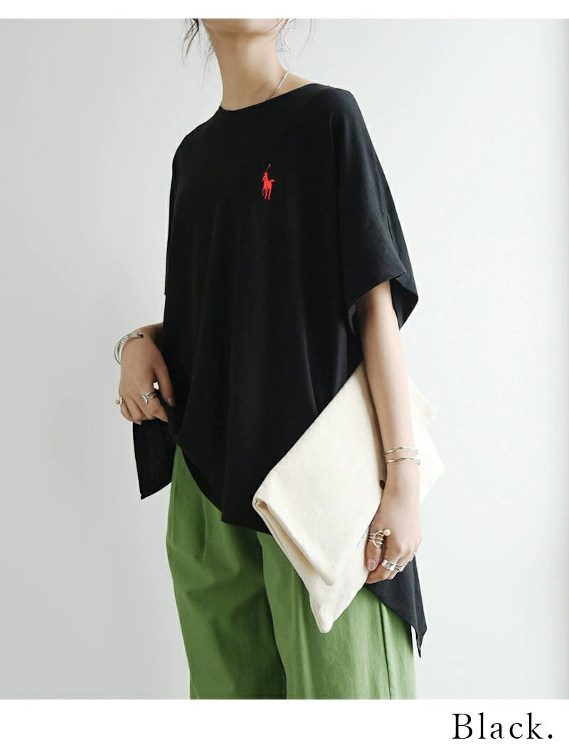 Polo不規則tee