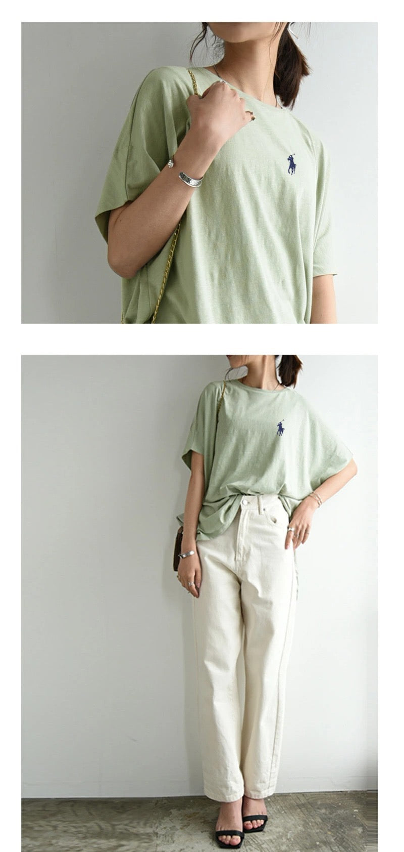 Polo不規則tee