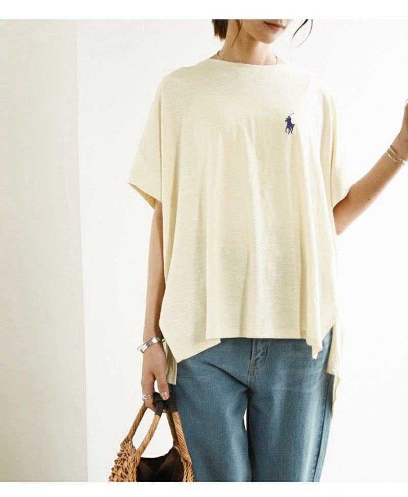 Polo不規則tee