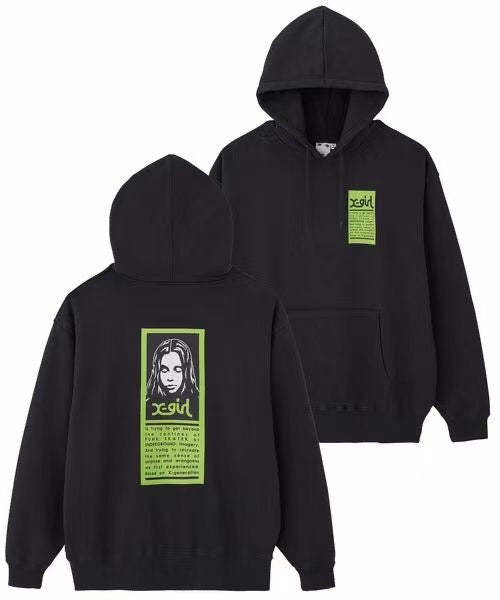 Xgirl 印花撞色hoodies