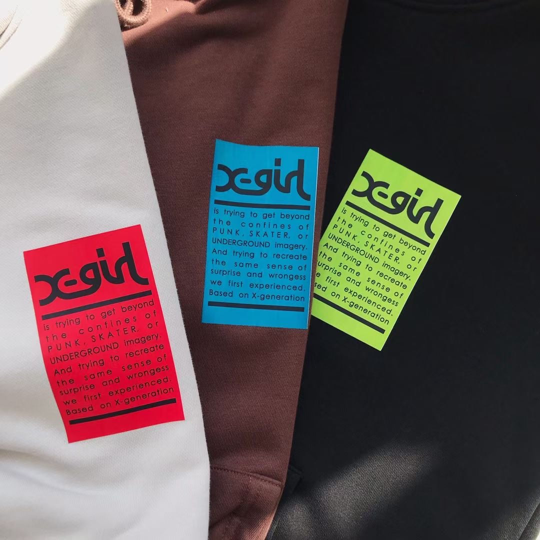 Xgirl 印花撞色hoodies