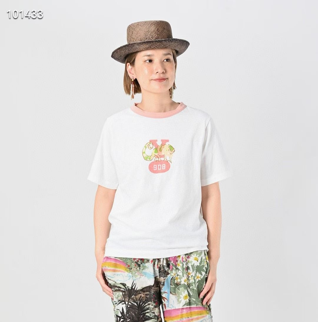 45R pattern Y logo tee