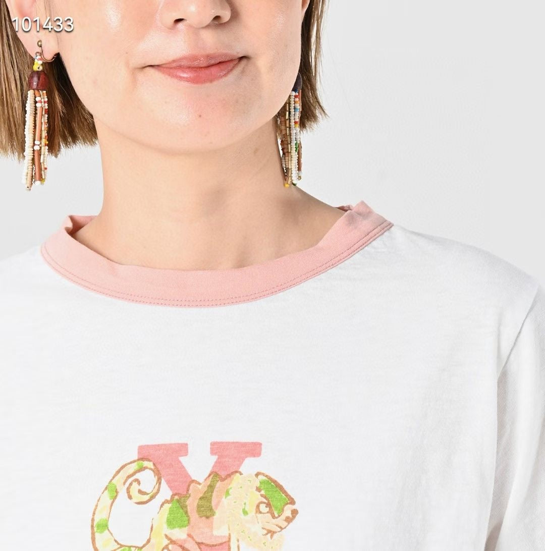 45R pattern Y logo tee