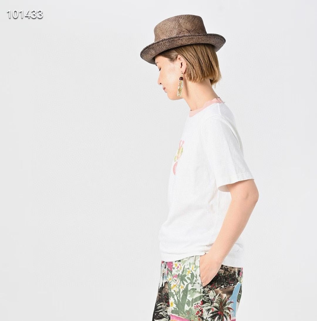 45R pattern Y logo tee