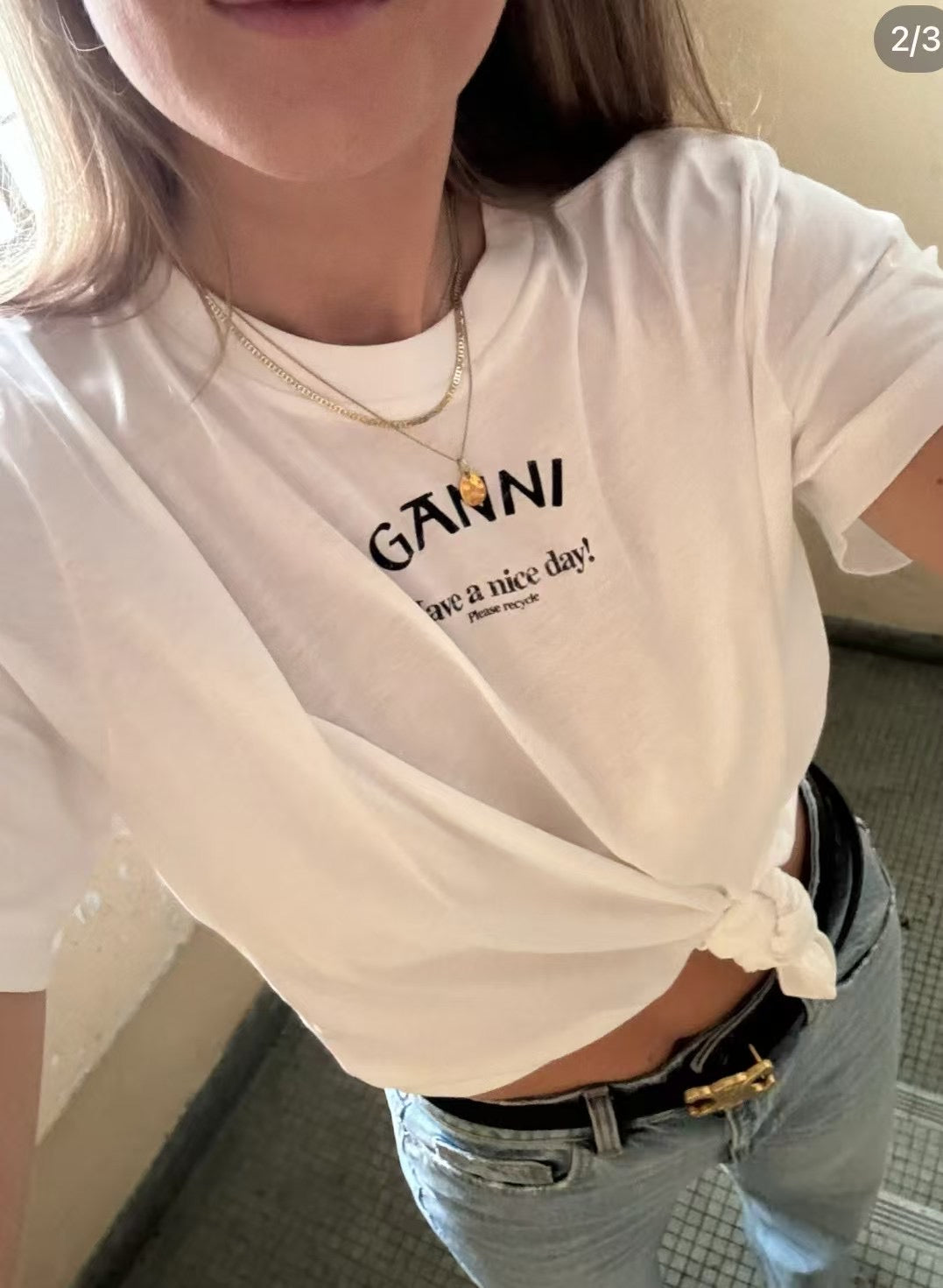 Ganni logo tee