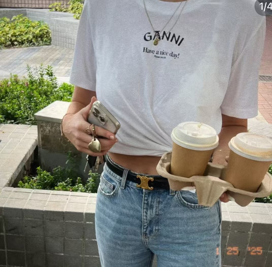 Ganni logo tee