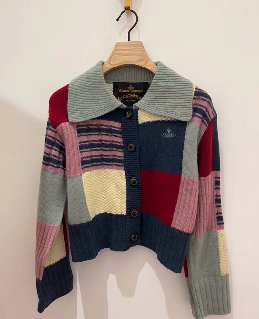 Vivienne Westwood 接拼羊毛針織Cardigan 