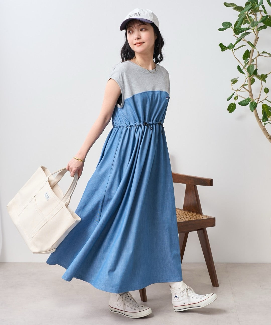 Freak’s store牛仔接拼one piece
