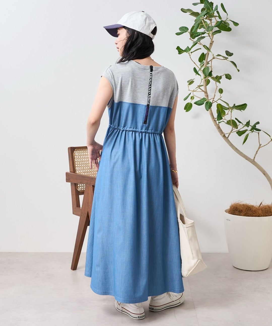 Freak’s store牛仔接拼one piece