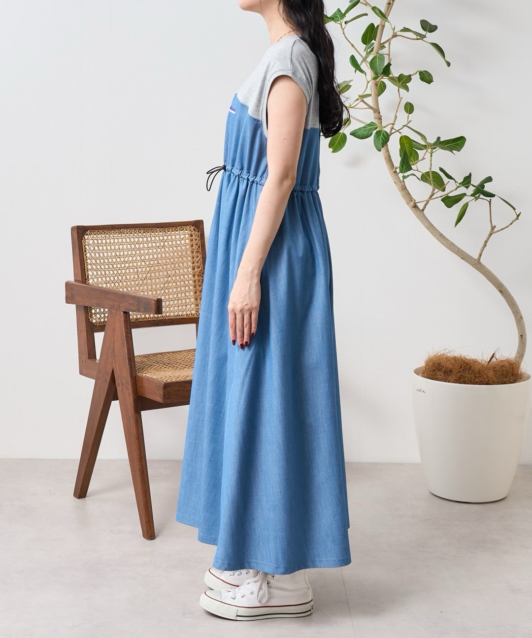 Freak’s store牛仔接拼one piece