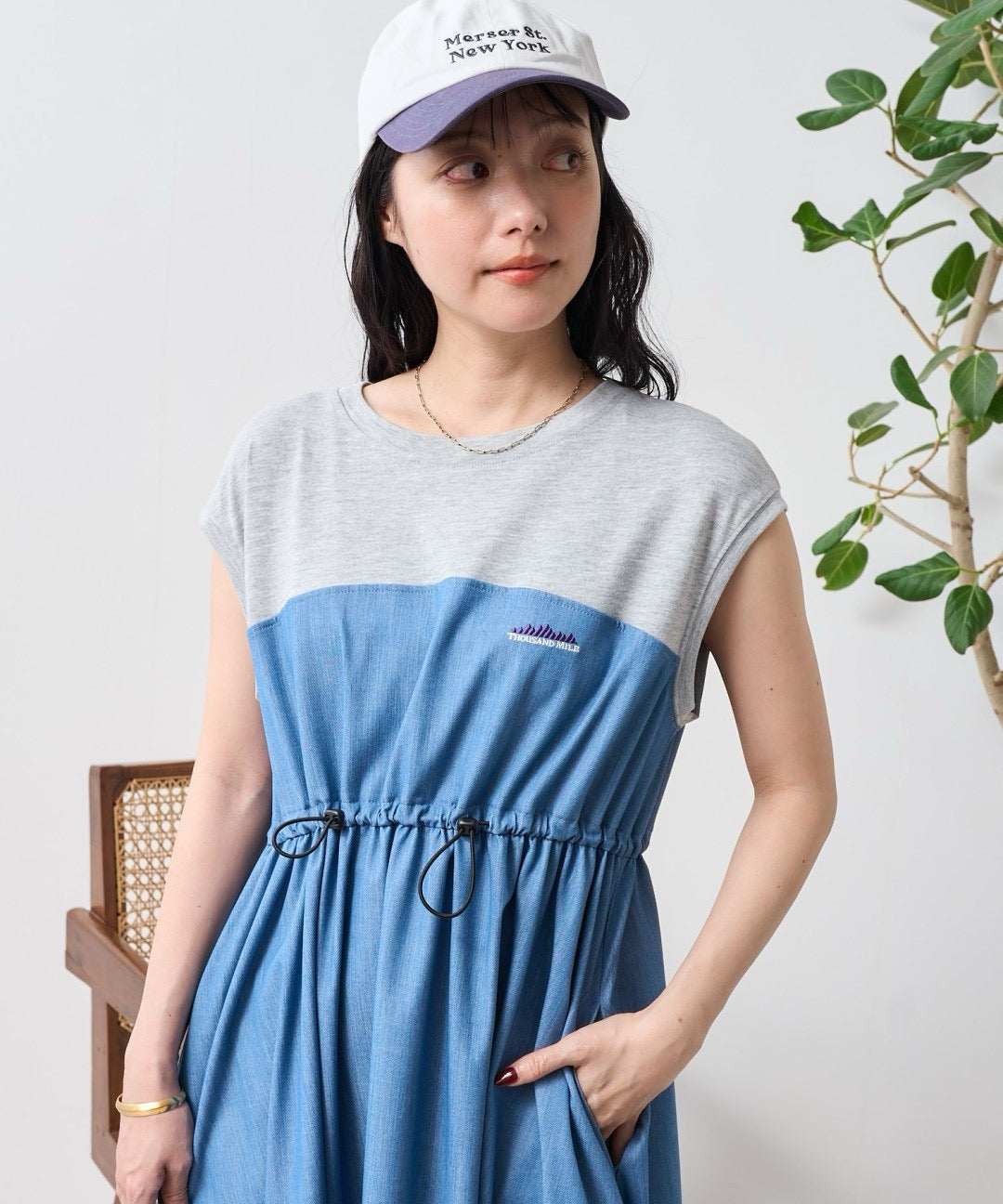 Freak’s store牛仔接拼one piece