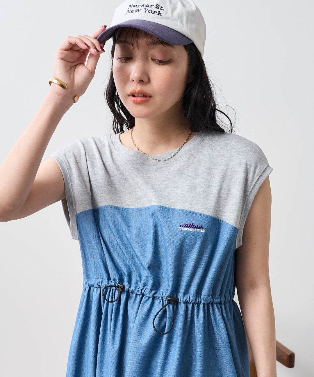 Freak’s store牛仔接拼one piece