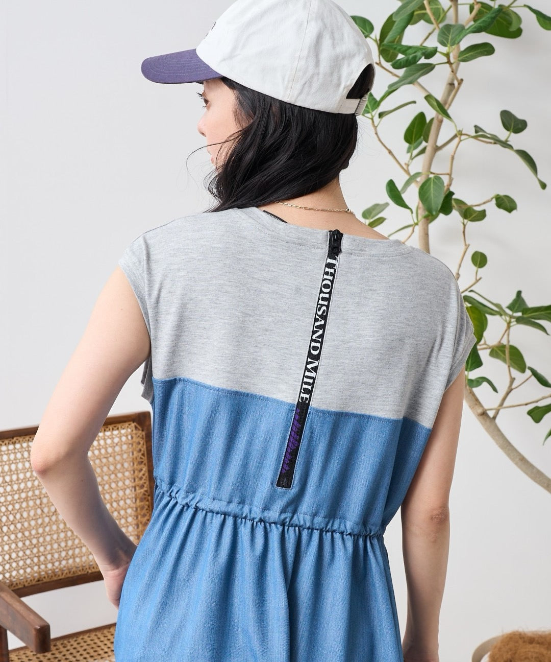 Freak’s store牛仔接拼one piece
