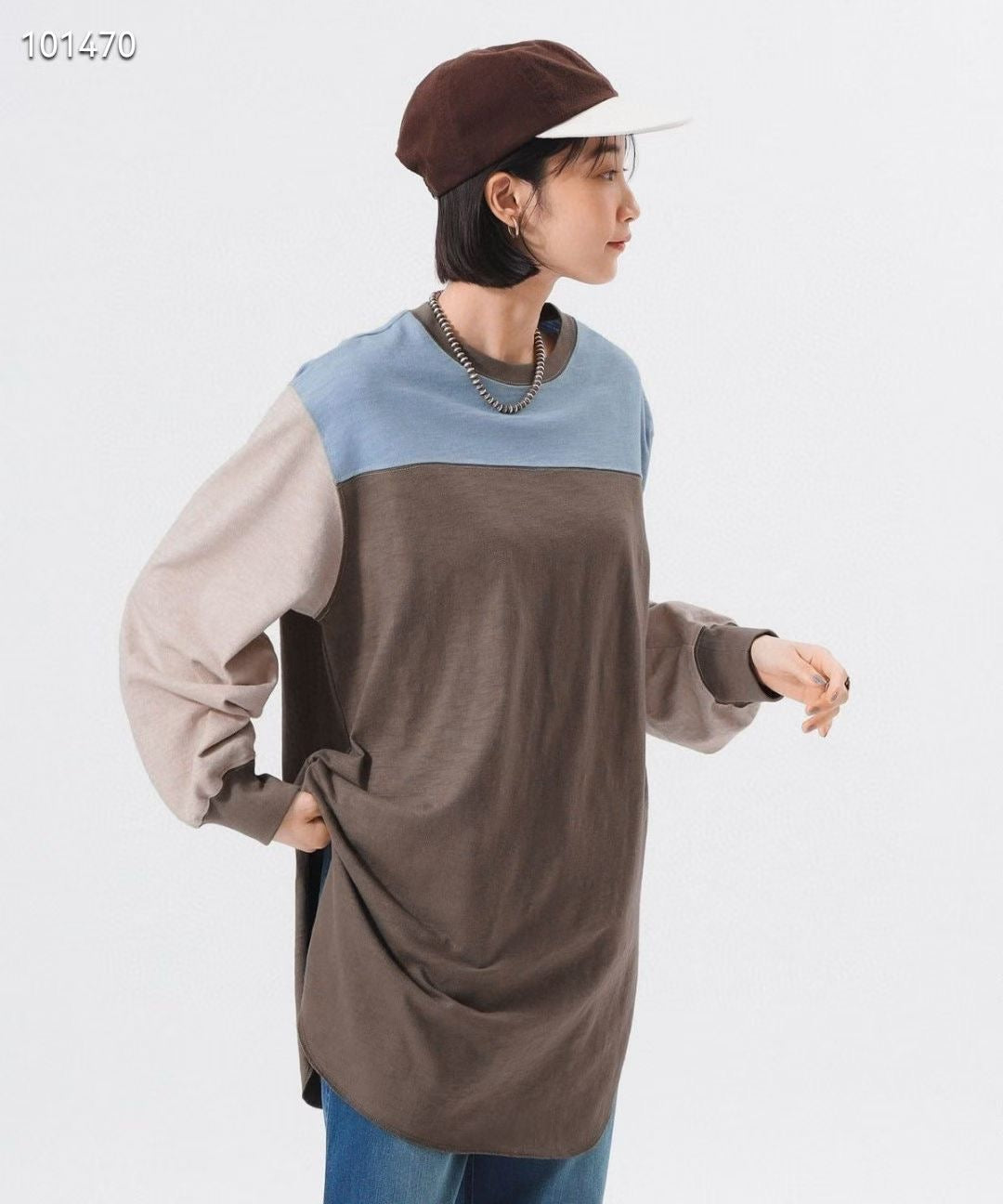 Beams boy 接拼長tee