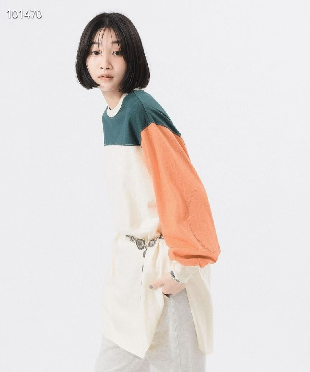 Beams boy 接拼長tee