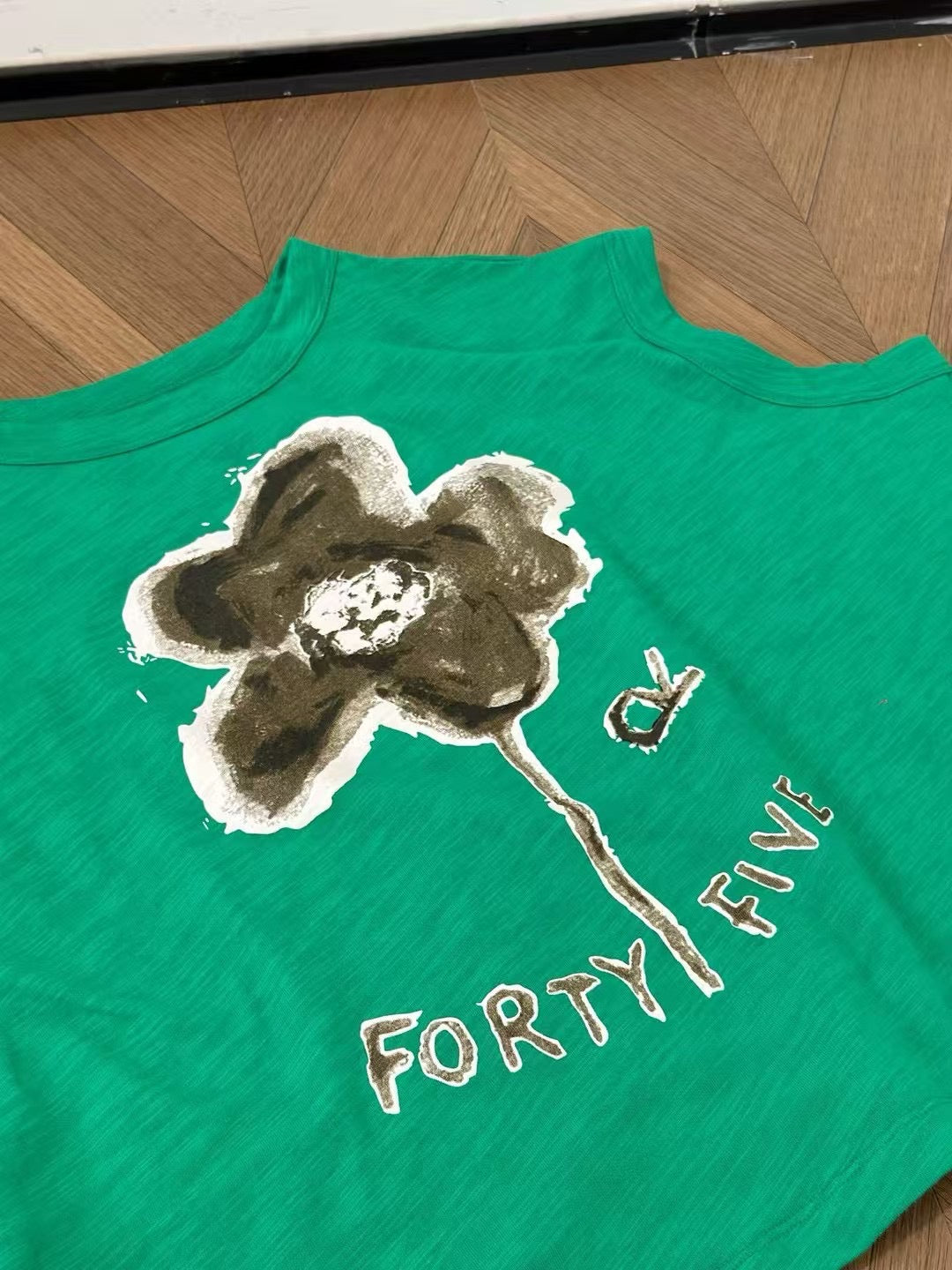 45R 無袖flower tee