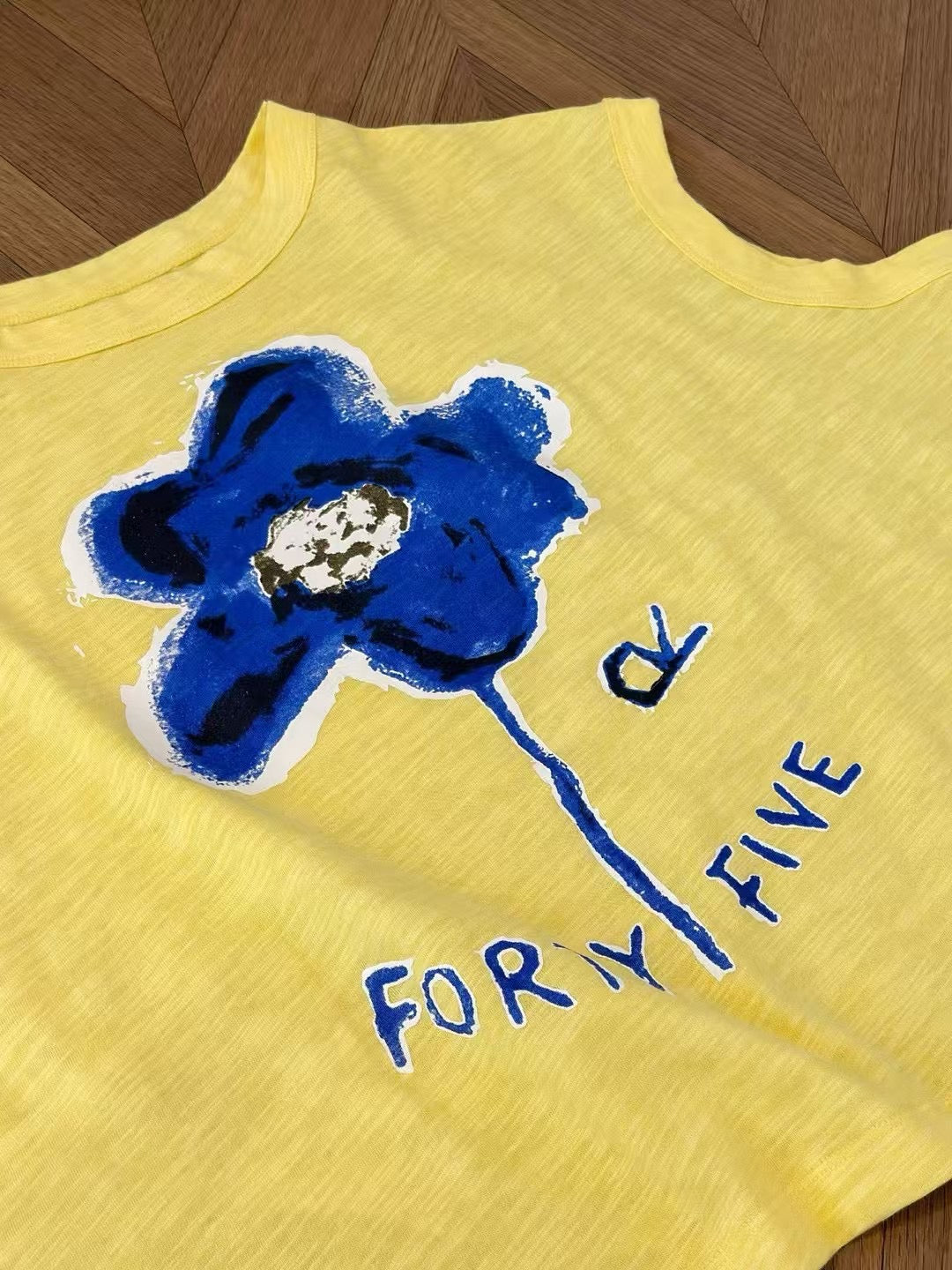 45R 無袖flower tee