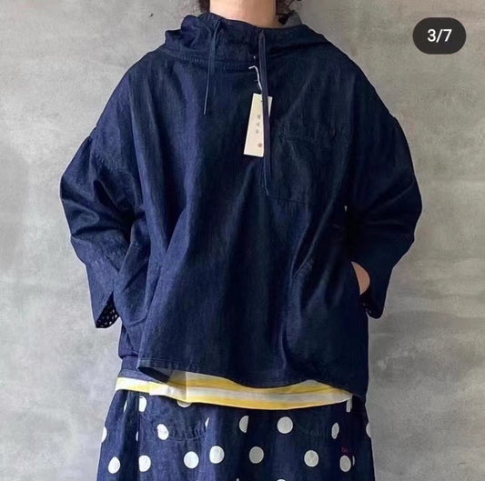 日單牛仔蝙蝠袖外套