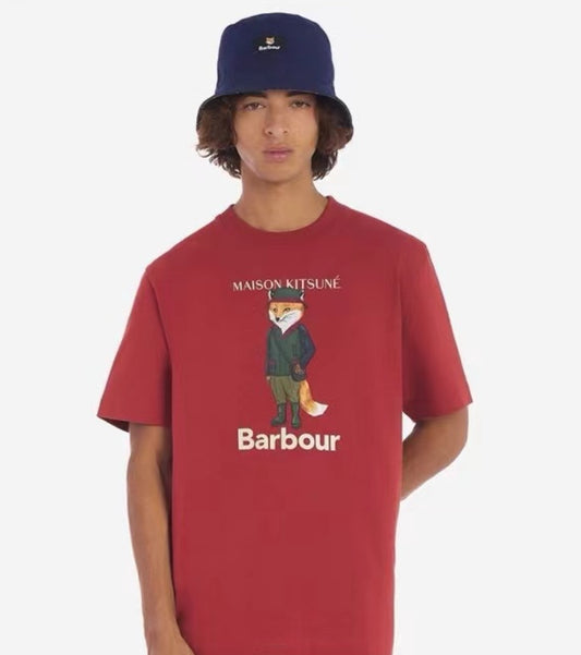 Barbour x masion kitsune狐狸tee