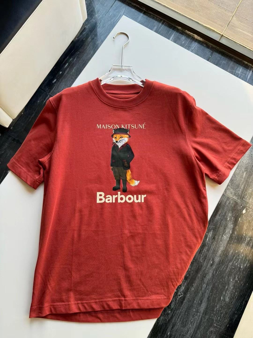 Barbour x masion kitsune狐狸tee