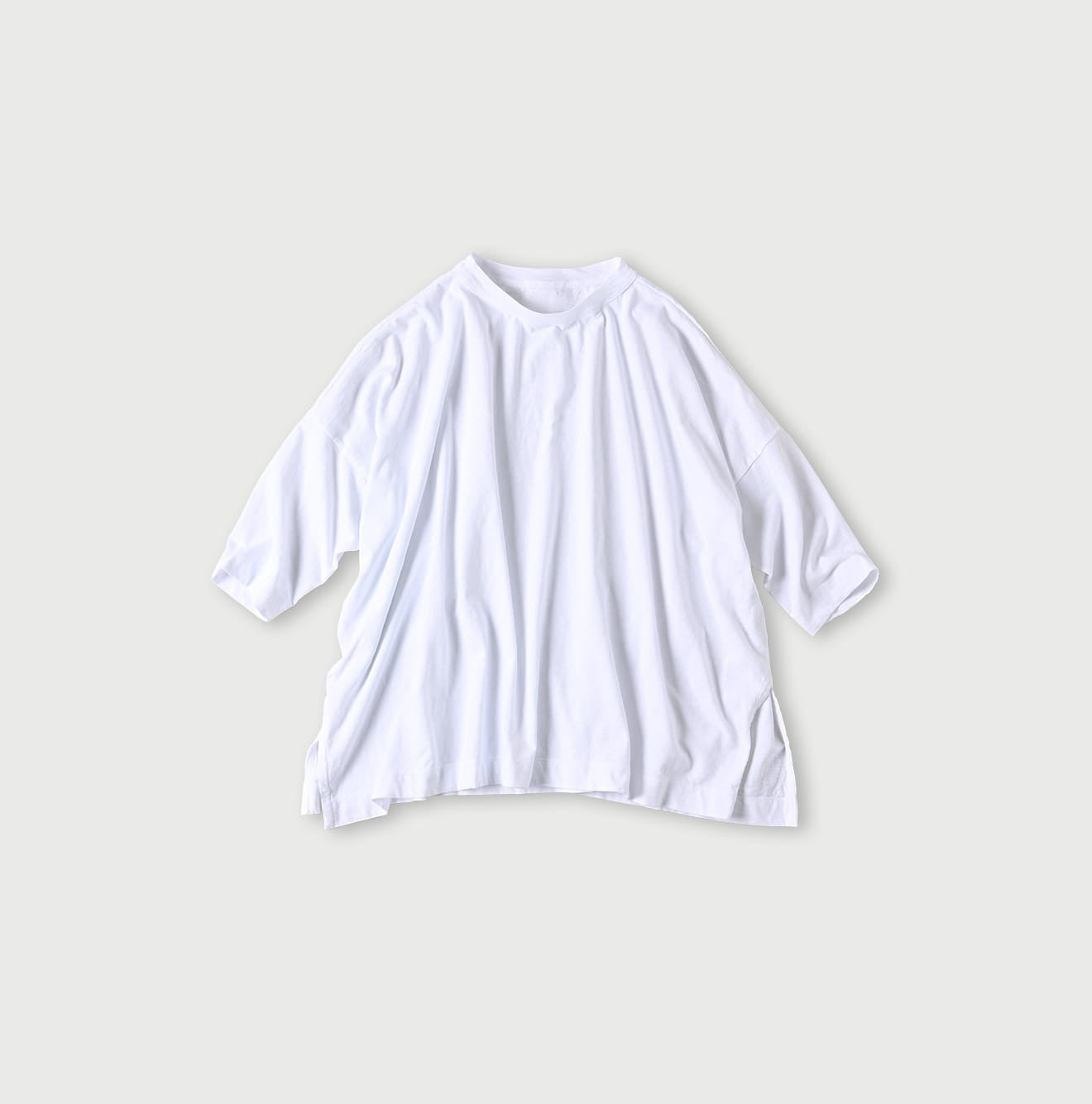 45R淨色7分袖tee