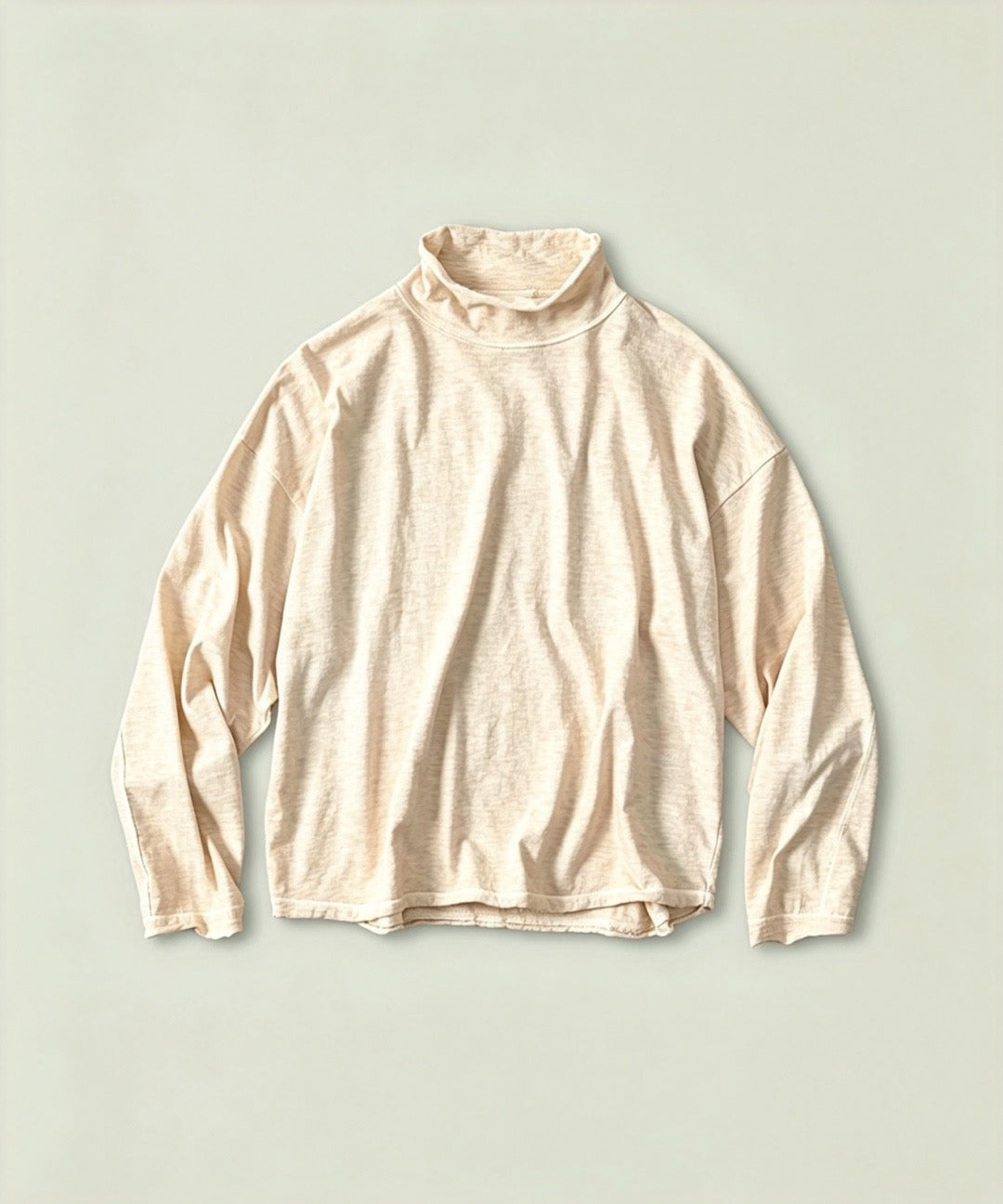 45R淨色高領tee