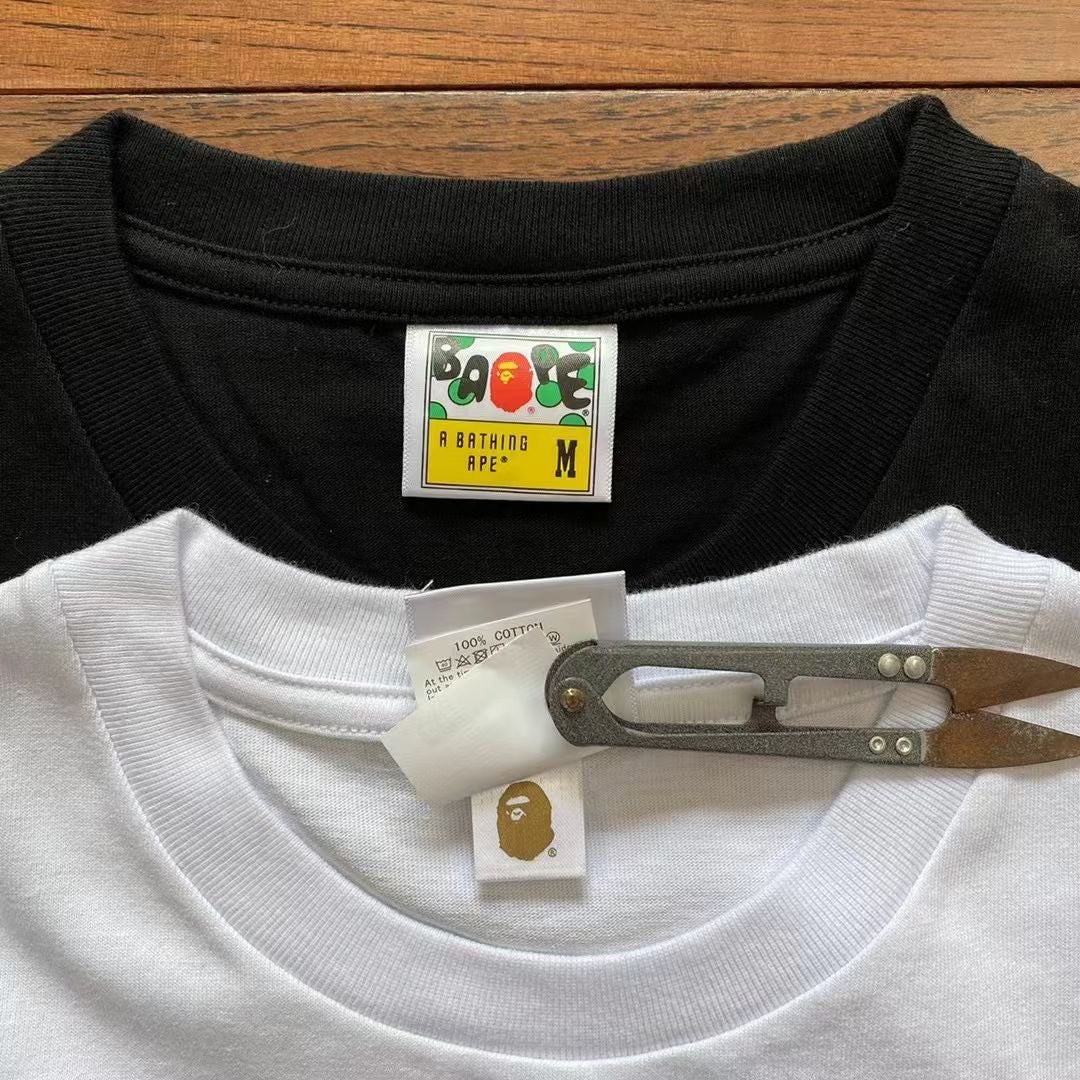 A bathing ape 閃粉印花tee