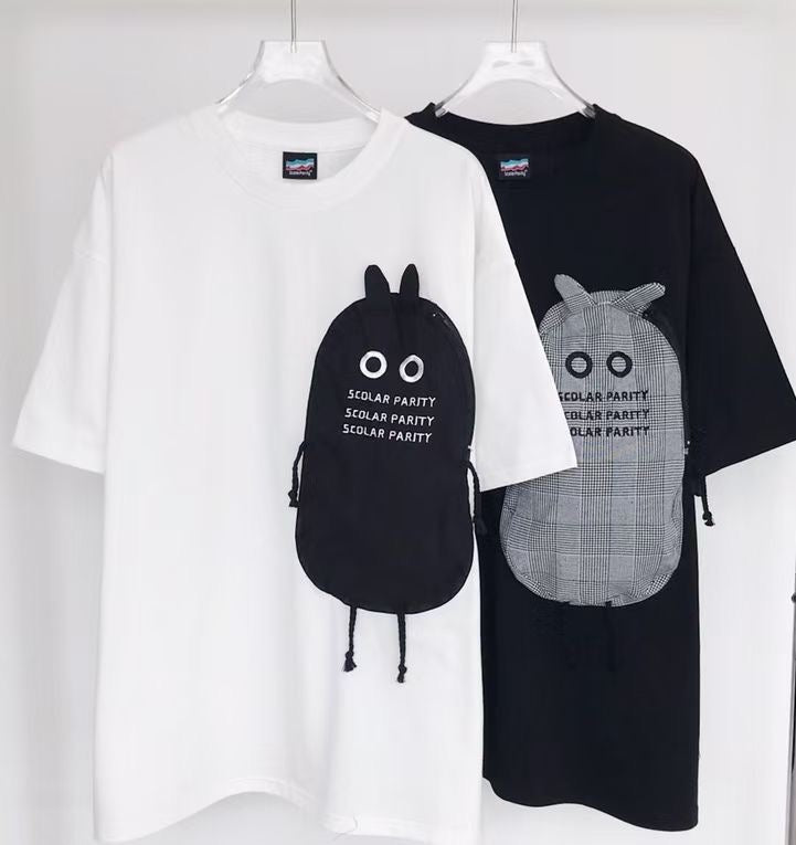 Scolar刺繡拉鏈tee