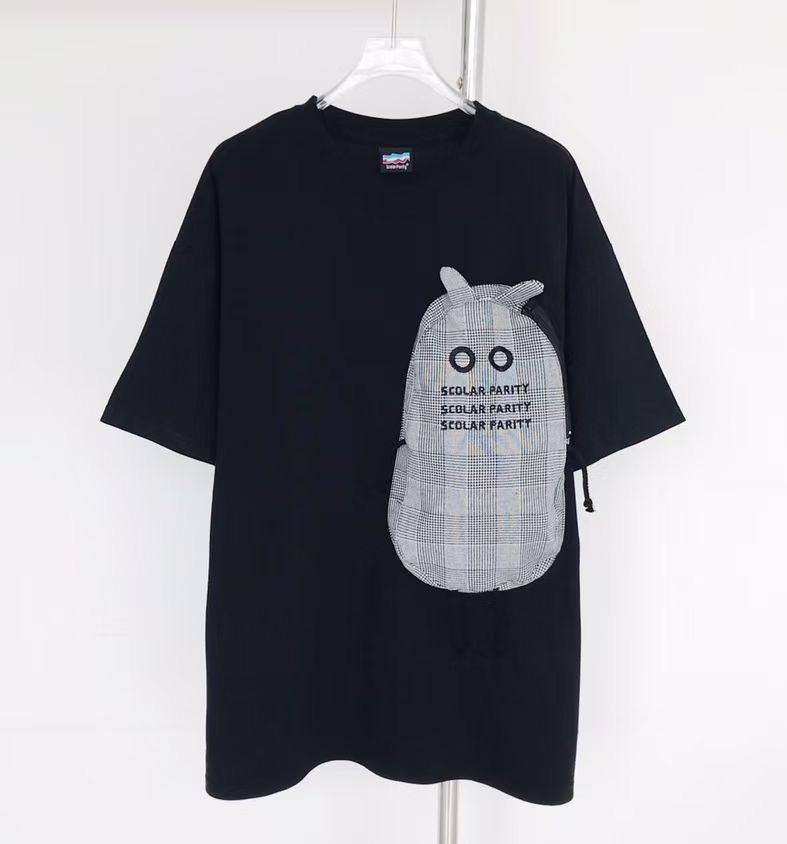 Scolar刺繡拉鏈tee