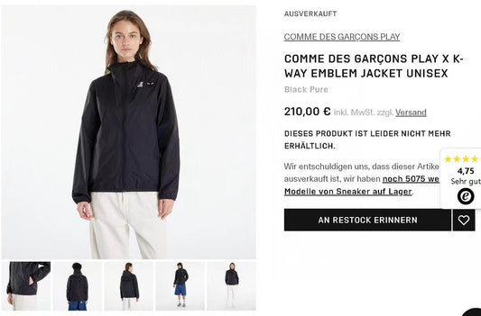 Comme des Garçons play x k-way 風褸