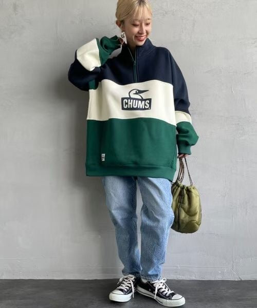 Chums撞色企領衛衣
