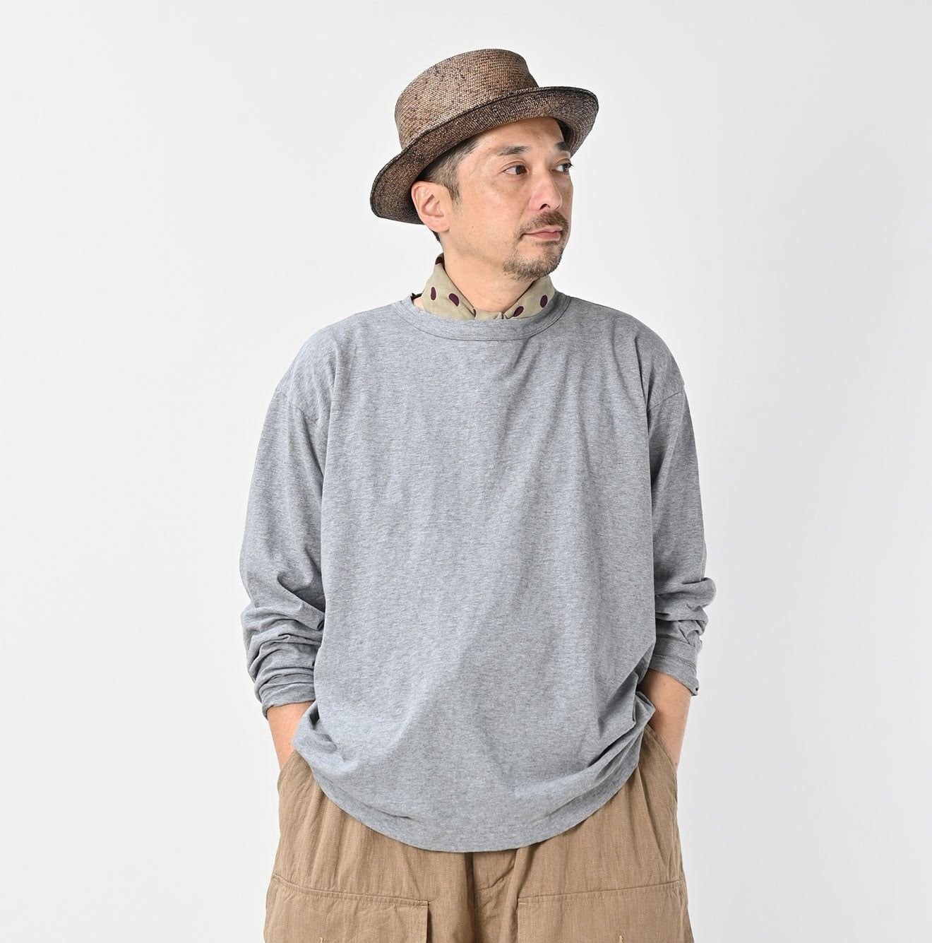 45R pocket長袖tee