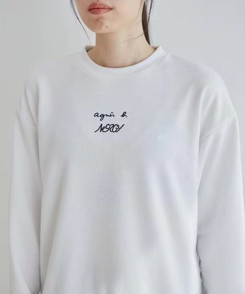 Agnes b潦草印花衛衣