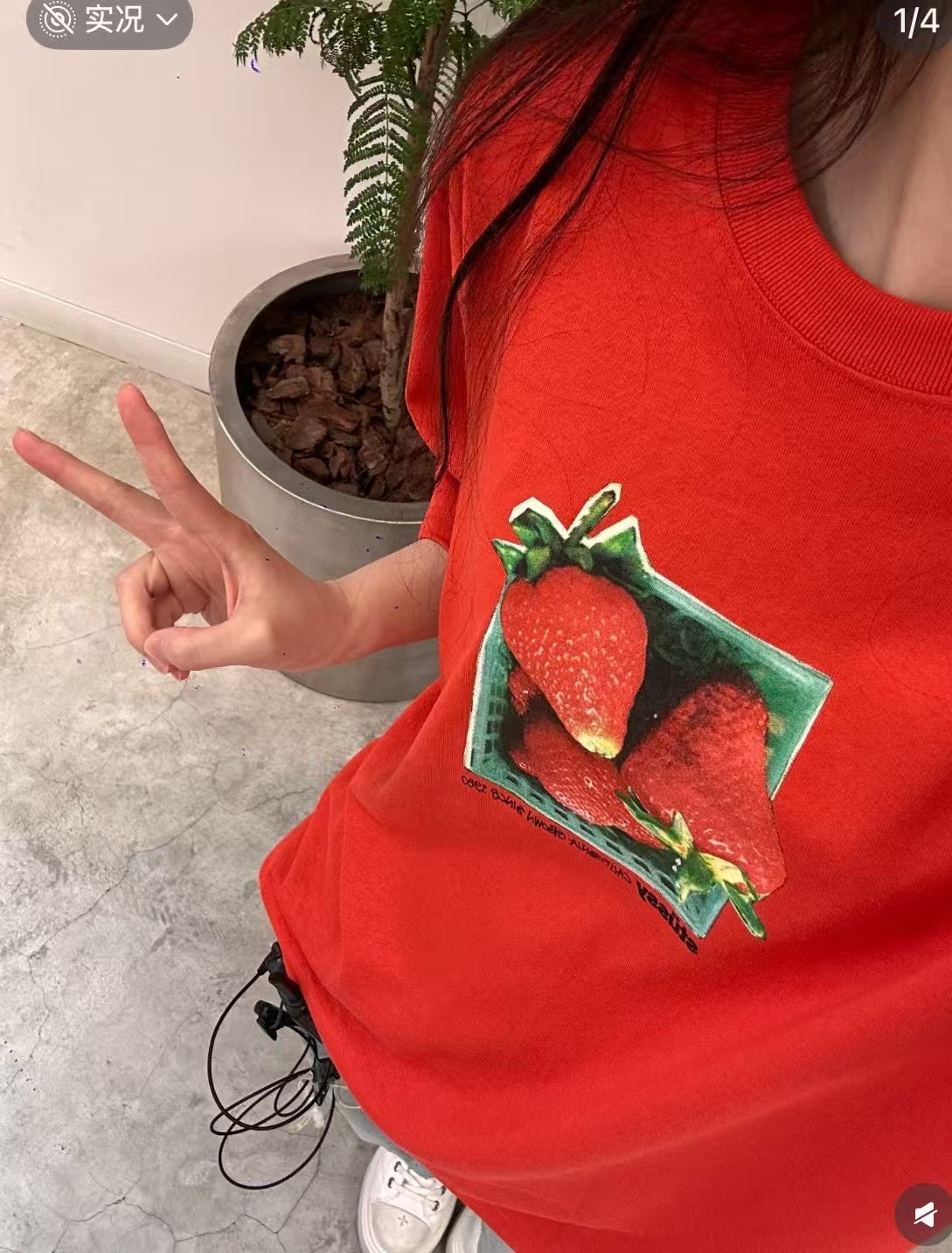 Stussy x strawberry tee