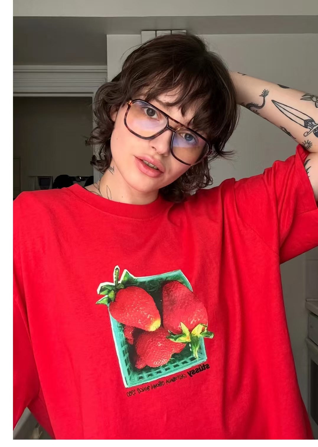 Stussy x strawberry tee