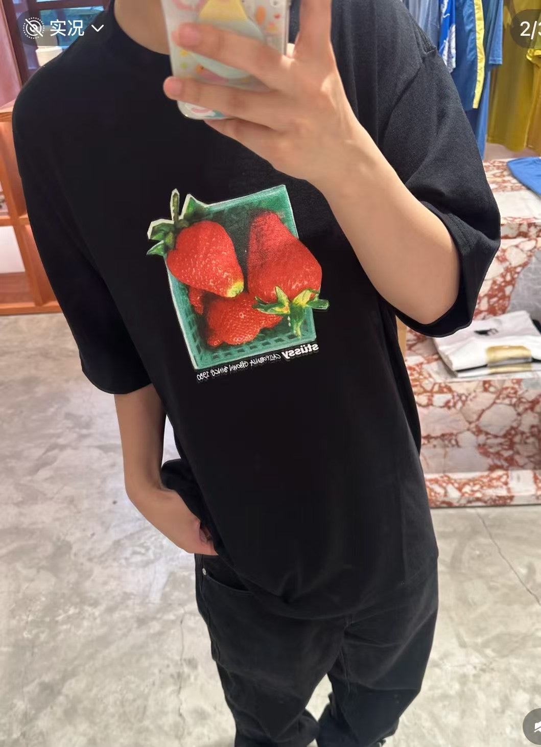 Stussy x strawberry tee