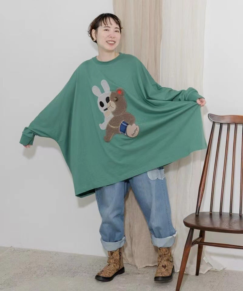 Scolar bear 闊身tee