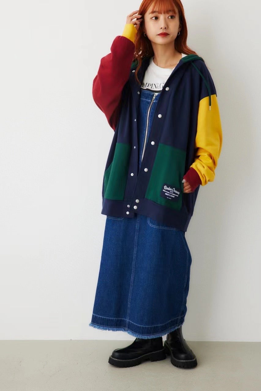 Rodeo crowns 拼色hoodies jacket