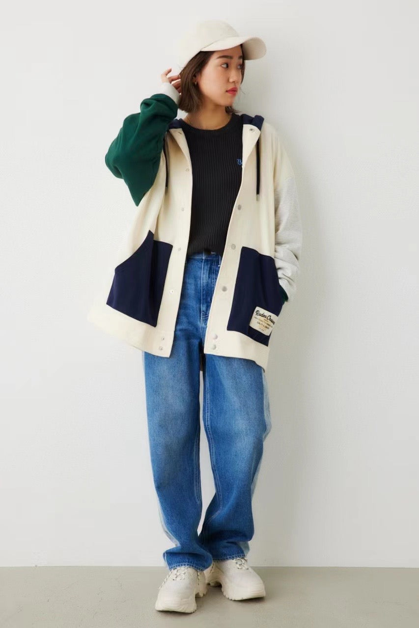 Rodeo crowns 拼色hoodies jacket