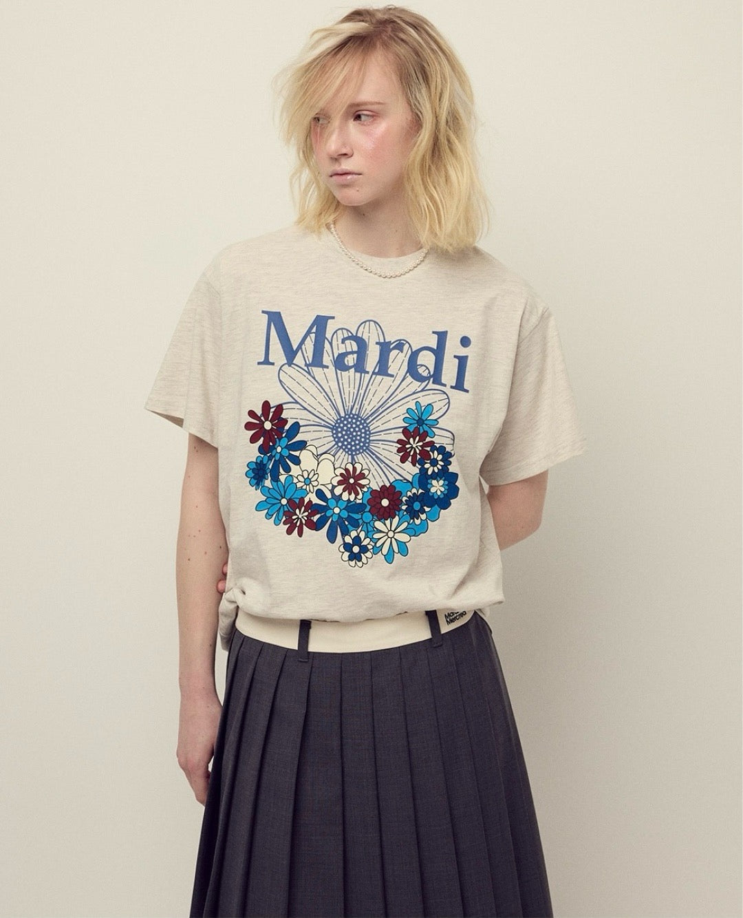 Mardi flower印花短袖 tee