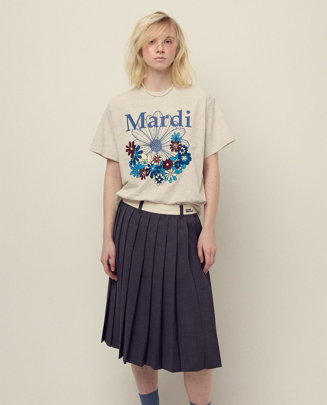 Mardi flower印花短袖 tee