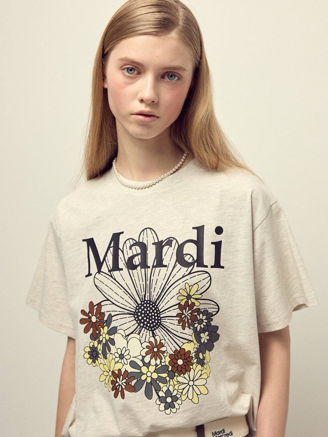 Mardi flower印花短袖 tee