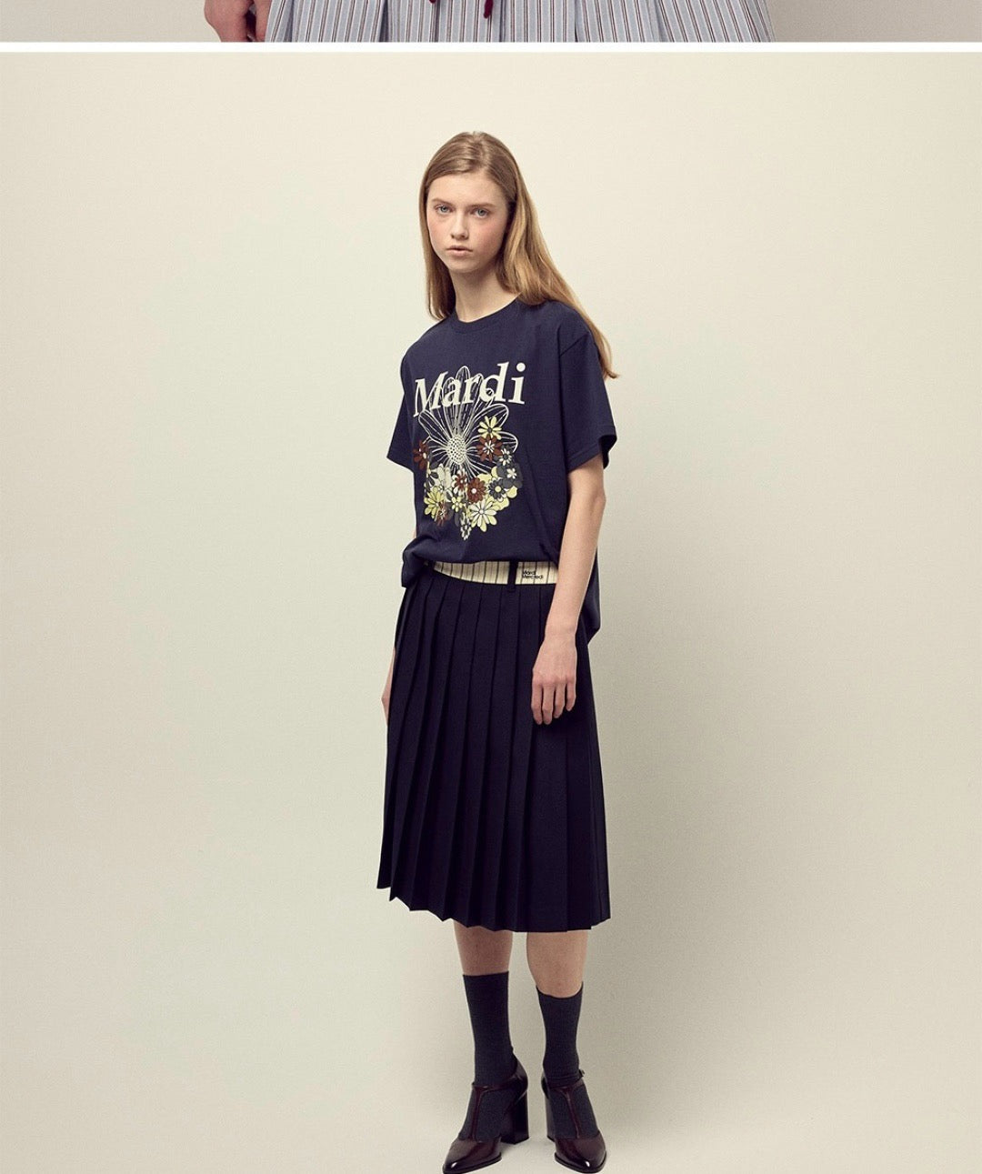 Mardi flower印花短袖 tee
