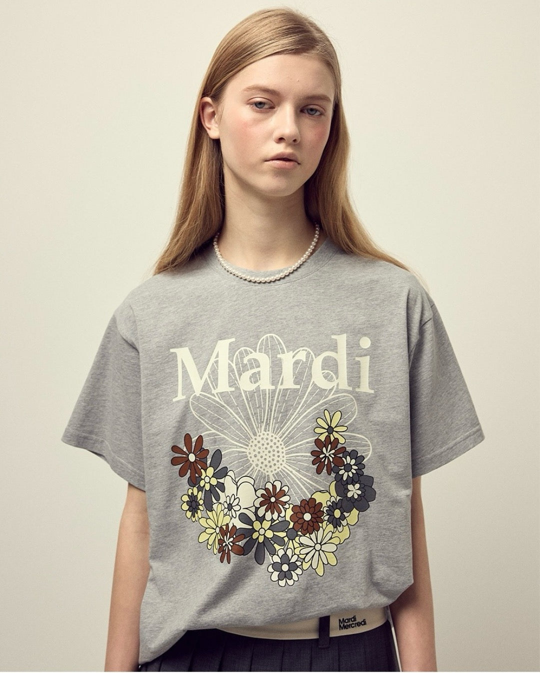 Mardi flower印花短袖 tee