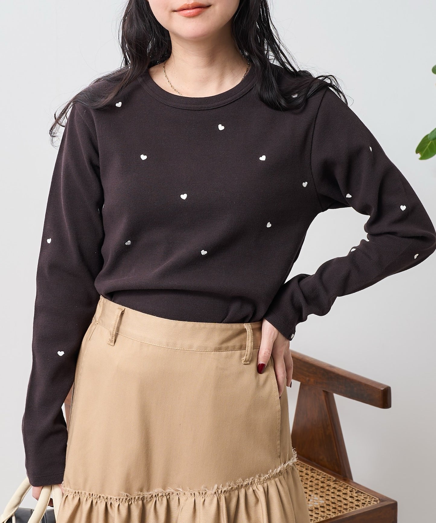 Freak store心心刺繡tee