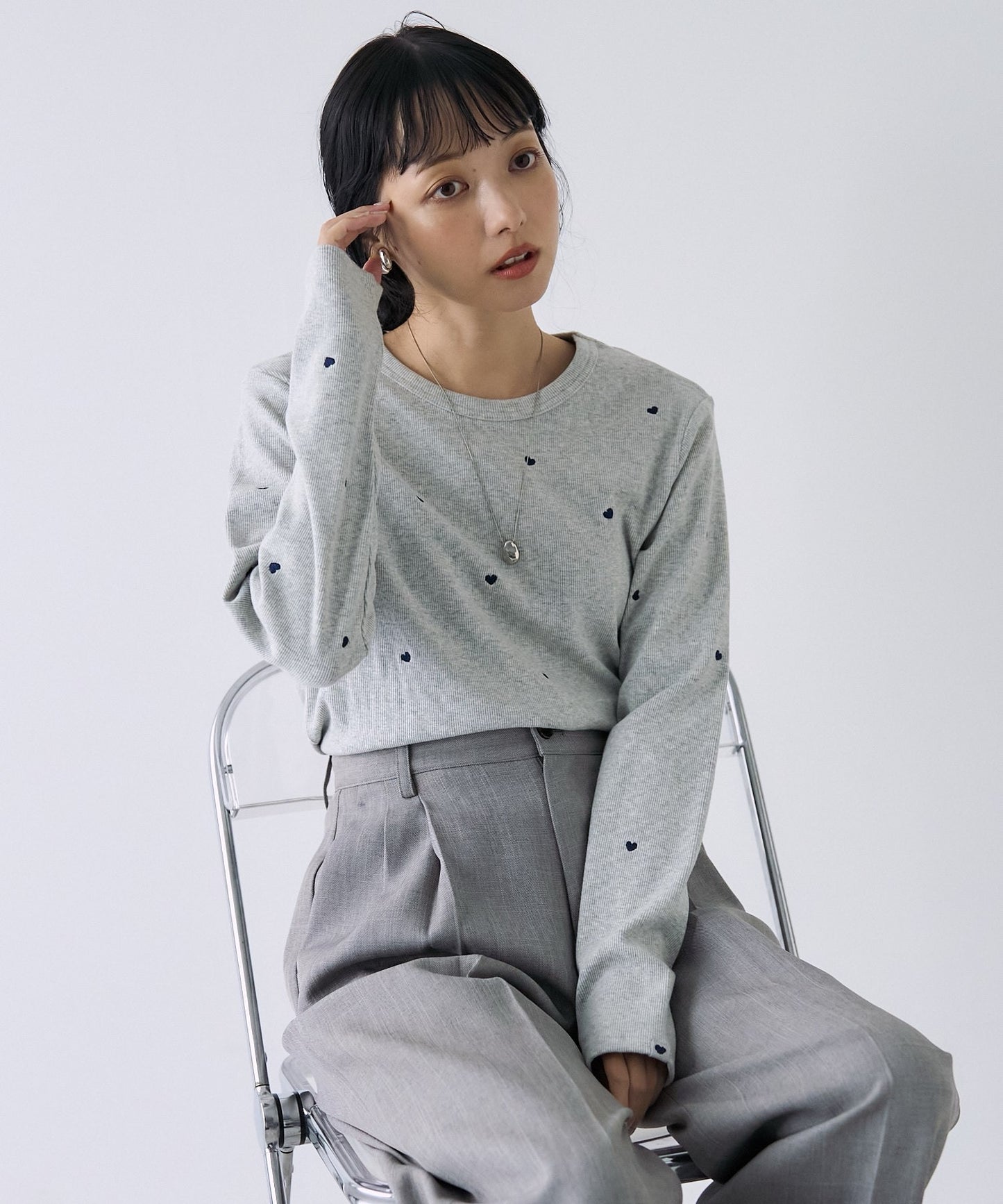 Freak store心心刺繡tee
